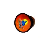 Ayoddhyapati Pure Fragrance cone canister—orange lid, blue lizard design—perfect for spiritual home décor or puja rooms. – Devsamagri devotional product