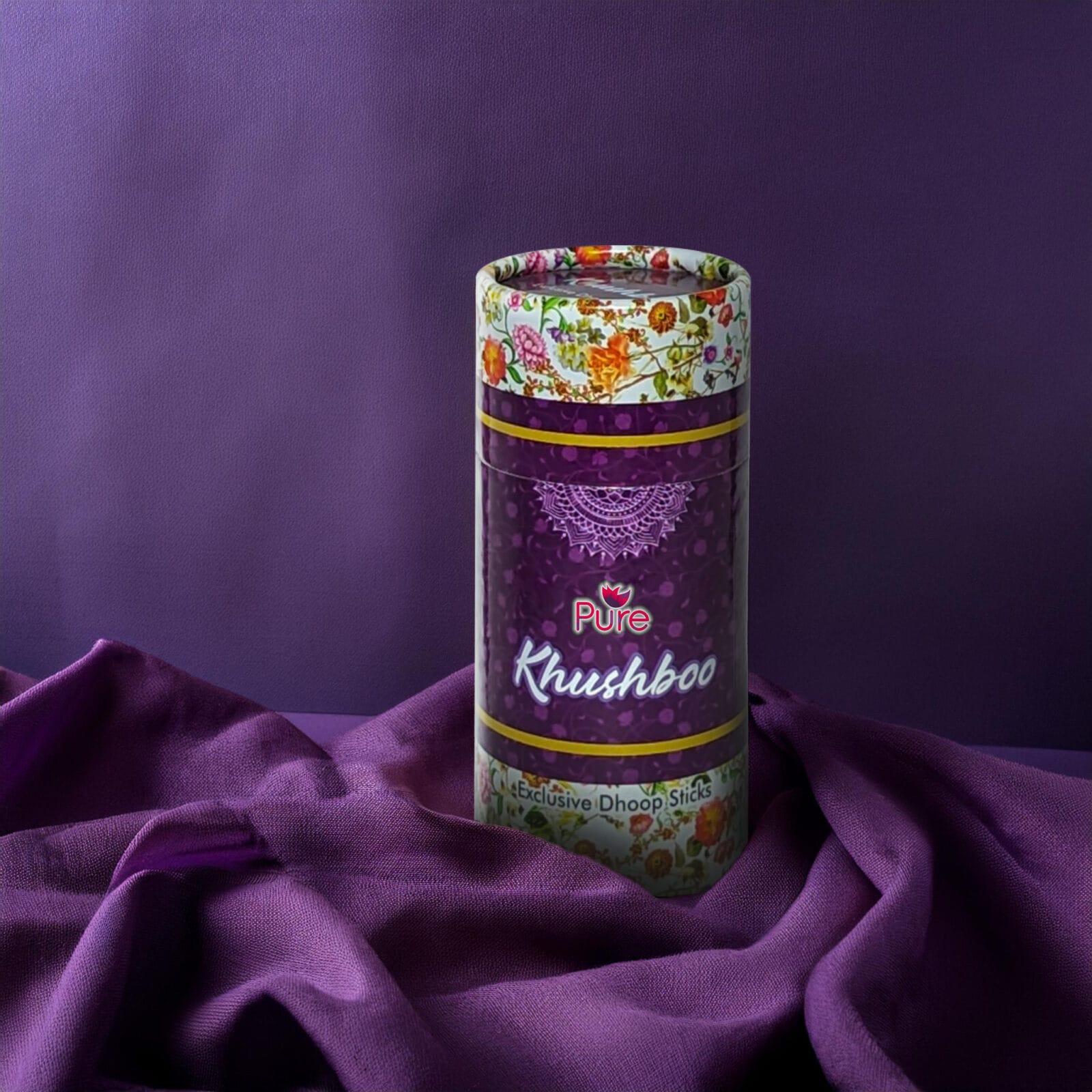 61-Khushboo-120-MRP-Dry-Dhoop-stick-Canister-3d-Mockup-2.jpg Special Khushboo Dhoop Stick Canister