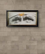 Sai Baba Blessing Eyes 15x30 Italian Fiber Waterproof Wall Painting for Home Temple