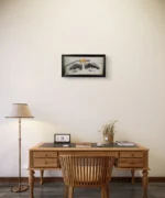 Sai Baba Blessing Eyes 15x30 Italian Fiber Waterproof Wall Painting for Home Temple