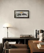 Sai Baba Blessing Eyes 15x30 Italian Fiber Waterproof Wall Painting for Home Temple