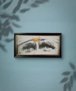 Sai Baba Blessing Eyes 15x30 Italian Fiber Waterproof Wall Painting for Home Temple