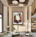 Shirdi Sai Baba Samadhi Canvas Wall Painting for Home Temple and Meditation
