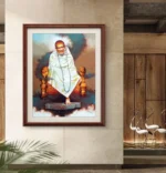 Shirdi Sai Baba Samadhi Canvas Wall Painting for Home Temple and Meditation