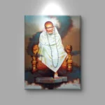 Shirdi Sai Baba Samadhi Canvas Wall Painting for Home Temple and Meditation