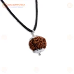 Original 6 Mukhi Nepali Rudraksha Pendant with Silver Cap – Sacred Six Face Locket for Confidence, Wisdom & Spiritual Growth - Image 4