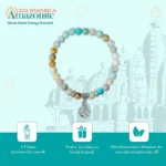 Natural Amazonite Bracelet (2.5 Inch) with Om Charm – Crystal Stone Bracelet for Calmness, Balance & Positive Energy - Image 4