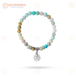 Natural Amazonite Bracelet (2.5 Inch) with Om Charm – Crystal Stone Bracelet for Calmness, Balance & Positive Energy - Image 5