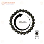 Natural Black Onyx Om Mani Bracelet (2.5 Inch) – Gemstone Bracelet for Protection, Inner Strength & Spiritual Harmony - Image 3