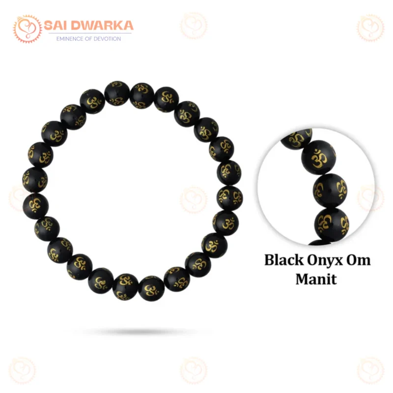 Black Onyx Om Mani Bracelet
