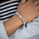 Natural Grey Jasper Bracelet (2.5 Inch) – Crystal Stone Bracelet for Grounding, Stability & Inner Balance - Image 3