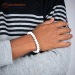 Natural Howlite Bracelet (2.5 Inch) – Crystal Stone Bracelet for Calmness, Mindfulness & Emotional Balance - Image 2