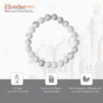 Natural Howlite Bracelet (2.5 Inch) – Crystal Stone Bracelet for Calmness, Mindfulness & Emotional Balance - Image 3