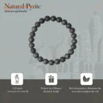 Natural Pyrite Bracelet (2.5 Inch) – Crystal Stone Bracelet for Confidence, Prosperity & Positive Energy - Image 4