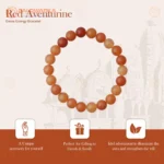 Natural Red Aventurine Bracelet (2.5 Inch) – Crystal Stone Bracelet for Confidence, Motivation & Positive Energy - Image 6