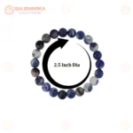 Natural Sodalite Bracelet (2.5 Inch) – Crystal Stone Bracelet for Clarity, Focus & Mindful Communication - Image 5