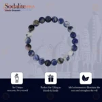 Natural Sodalite Bracelet (2.5 Inch) – Crystal Stone Bracelet for Clarity, Focus & Mindful Communication - Image 3