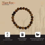 Natural Tiger Eye Bracelet (2.5 Inch) – Crystal Stone Bracelet for Confidence, Focus & Positive Energy - Image 4