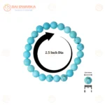 Natural Turquoise Bracelet (2.5 Inch) – Crystal Stone Bracelet for Protection, Harmony & Positive Energy - Image 2