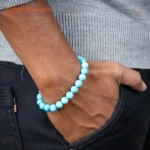 Natural Turquoise Bracelet (2.5 Inch) – Crystal Stone Bracelet for Protection, Harmony & Positive Energy - Image 3