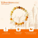 Natural Yellow Aventurine Bracelet (2.5 Inch) – Crystal Stone Bracelet for Confidence, Positivity & Personal Growth - Image 4