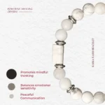 Cancer (Karka Rashi) Zodiac Bracelet – Semi-Precious Gemstone Bracelet for Emotional Balance & Inner Peace (Adjustable) - Image 2