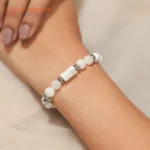 Cancer (Karka Rashi) Zodiac Bracelet – Semi-Precious Gemstone Bracelet for Emotional Balance & Inner Peace (Adjustable) - Image 6