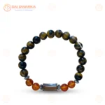 Leo (Singha Rashi) Zodiac Bracelet – Tiger Eye, Carnelian & Citrine Gemstone Bracelet (Adjustable) - Image 4