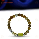 Pisces (Meen Rashi) Zodiac Bracelet – Fluorite, Black Obsidian & Green Aventurine Gemstone Bracelet (Adjustable) - Image 3